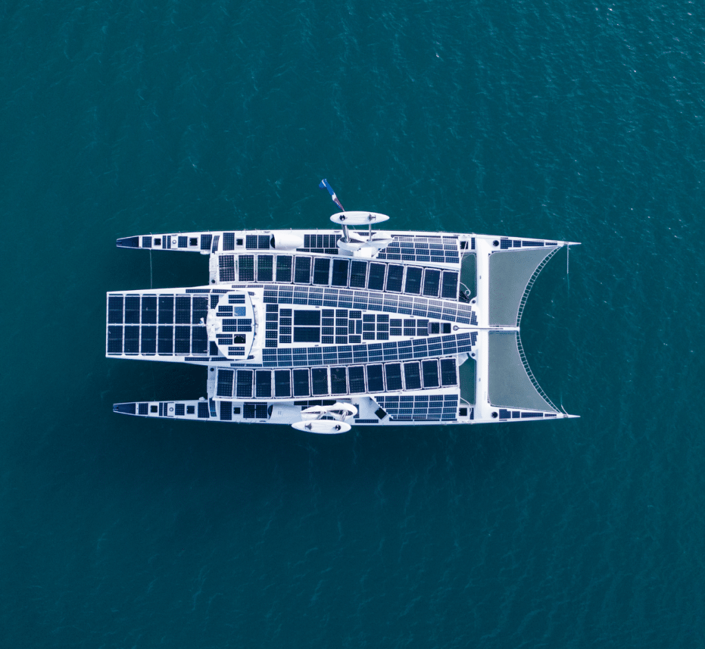 Vue aérienne Energy Observer